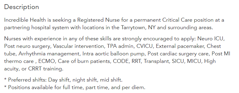 application letter as a nurse sample